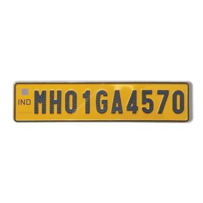 embossed reflective indian number license plate